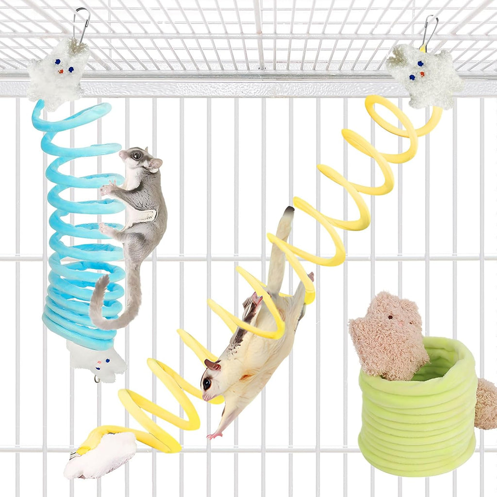 2Pcs Elastic Sugar Glider Climbing Rope Toys, Hanging Cage Accessory