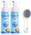 Cat Waterless Shampoo with Brush - No Rinse Formula for Quick Clean Between Baths, Hypoallergenic & Detangling, Reduce Itchy Skin Shedding, Vet-Recommended for Kittens/Senior Cats, Coconut Scent