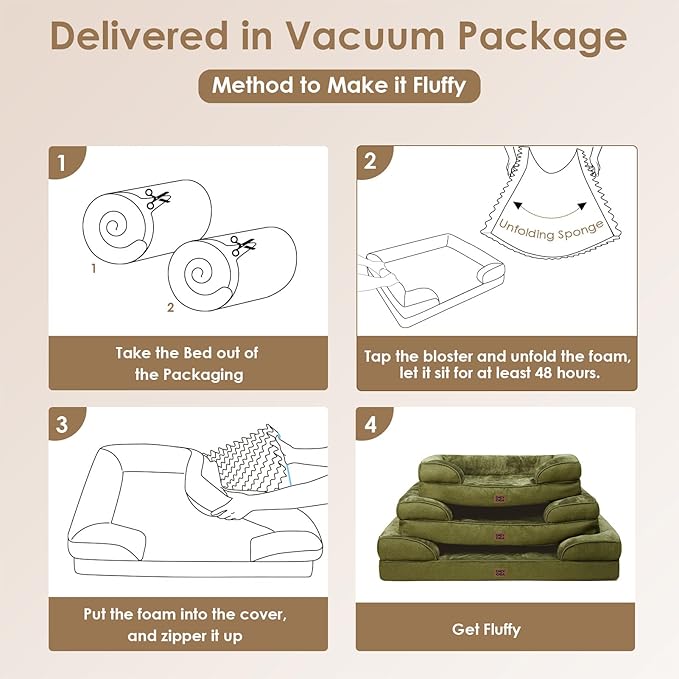 EHEYCIGA Orthopedic Dog Bed for Medium Dogs, Waterproof Memory Foam Medium Pet - Image 7