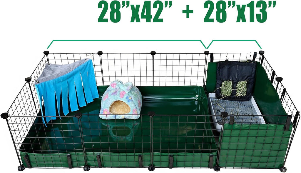 Guinea Pig Litter Box, Hay Holder, Cage Liner, Washable & Reusable