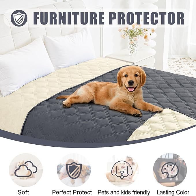 Smiry Waterproof Dog Bed Cover Blanket 52x82, Soft Reversible Pet Blanket - Image 8
