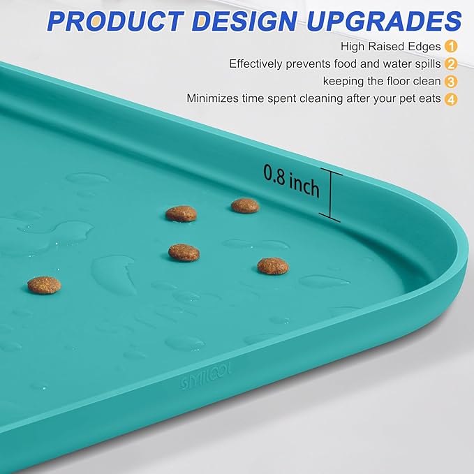Silicone Pet Feeding Mat with Raised Edge - Image 4