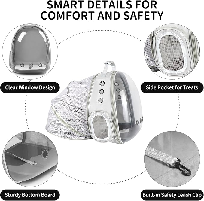 Cat Backpack Carrier, Back Expandable Pet Backpack - Image 6