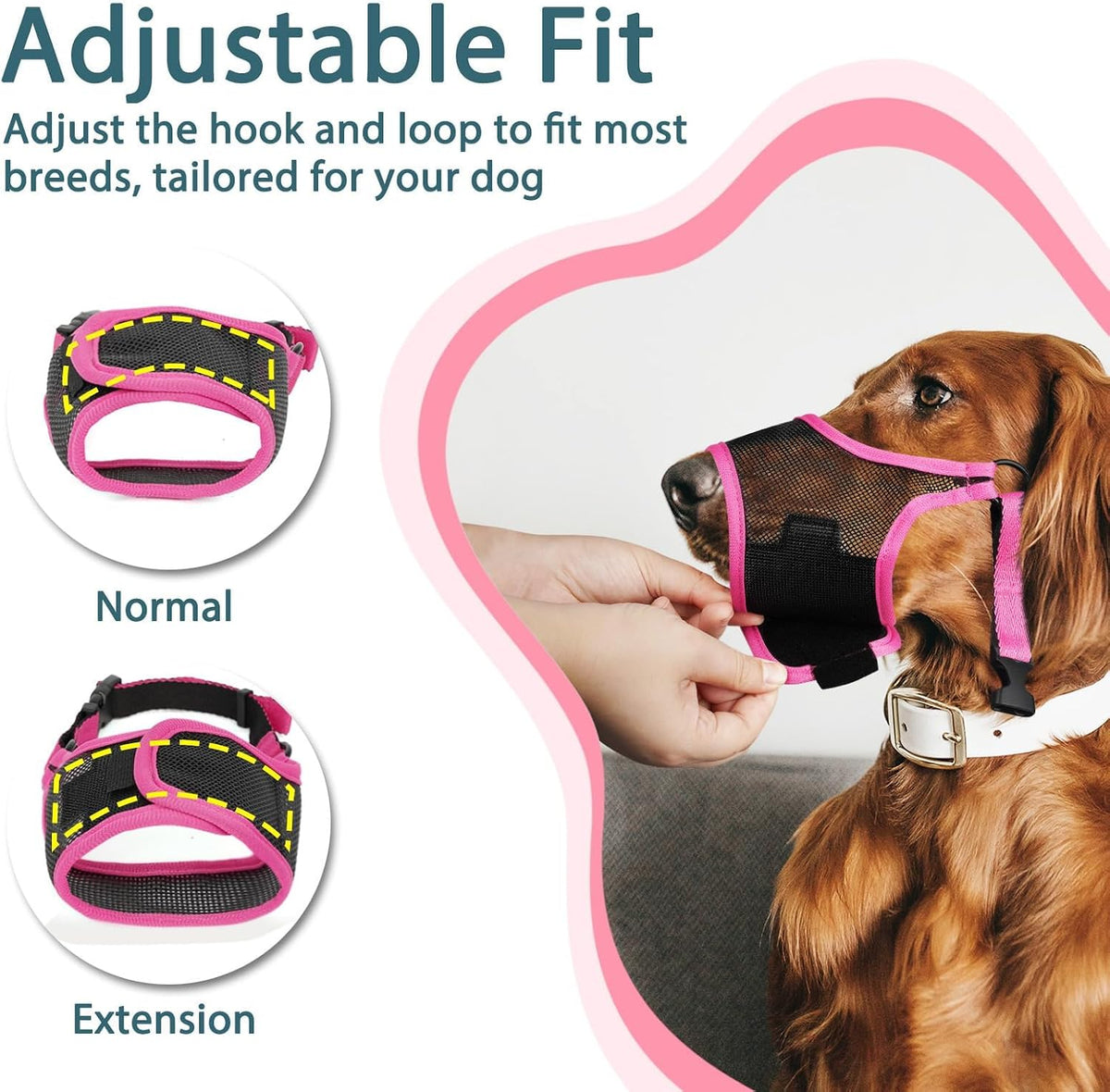 LUCKYPAW Dog Muzzle for Large Medium Small Dogs German Shepherd Labrador