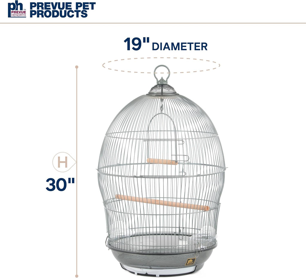 Prevue Pet Products Sonata Round Metal Birdcage - Gray