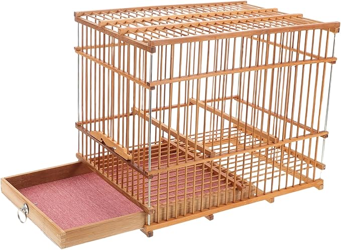Hemoton Portable Lightweight Bamboo Bird Cage by HEMOTON