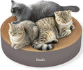 2 in 1 Round Cat Scratching Board, Cardboard Cat Scratcher for Indoor Cats, Corrugated Cat Scratch Pad for Grinding Claws and Rest (23.6")