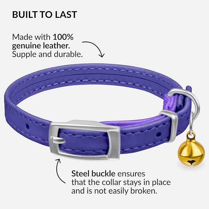 CollarDirect Leather Cat Collar - Image 2