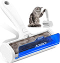 ACE2ACE Pet Hair Remover, Reusable Lint Roller with Translucent Bin, Blue