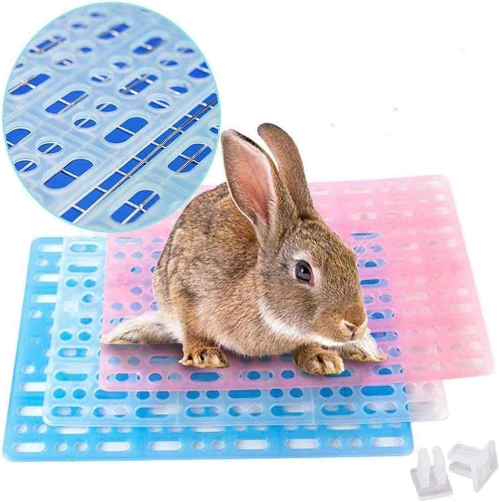 Hamiledyi 4 Pack Rabbit Cage Mats Plastic Resting Mat for Guinea Pig