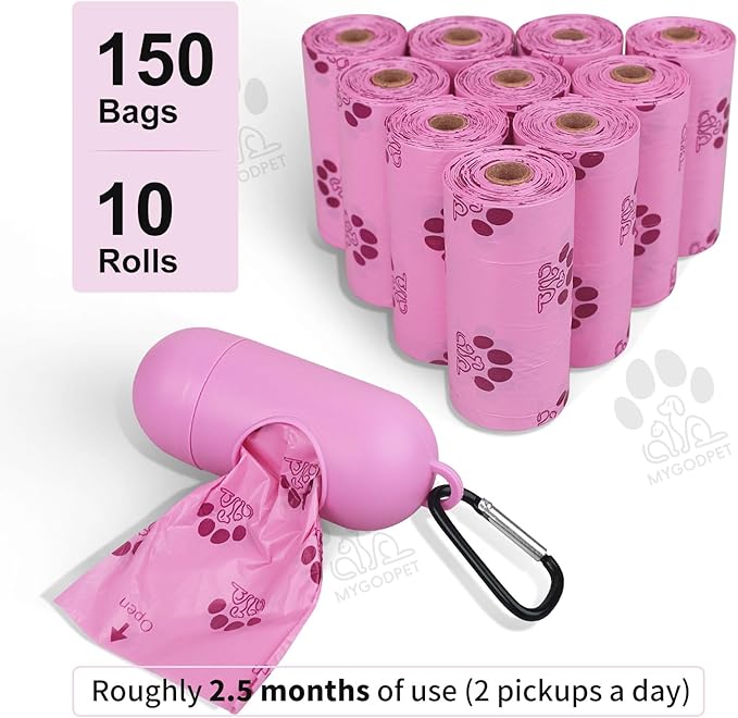 Dog Poop Bags Rolls with Dispenser 150 Count Biodegradable Bags - Image 7