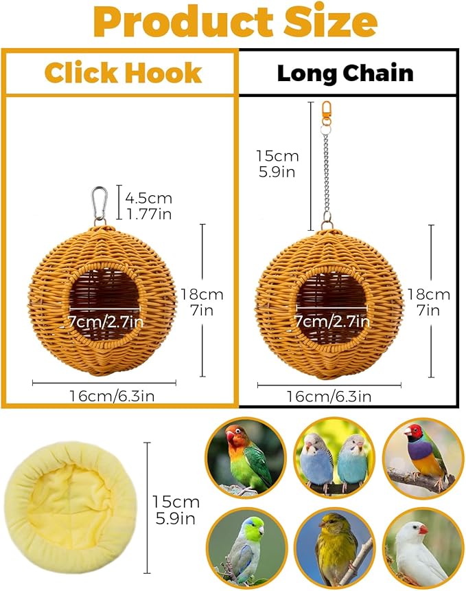 Chewproof Steel Frame Bird Nest - Image 4