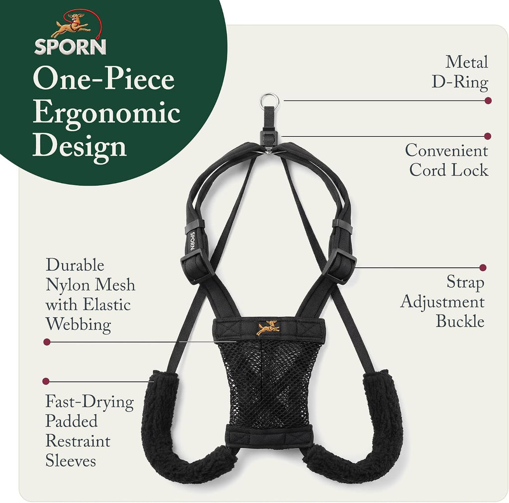 Sporn No Pull Dog Harness, Harness for Dogs, Large/XL, Black