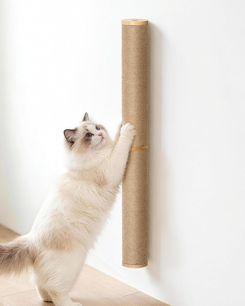 67" Cat Scratching Post Wall-Mounted for Indoor Cats(Wooden-2pc)