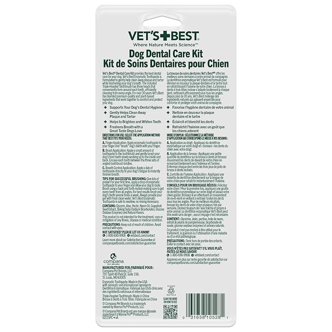 Vet's Best Dog Toothpaste & Dog Toothbrush, Dental Kit, Plaque Remover - Image 10