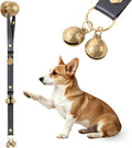 Kytely Leather Dog Doorbells to Go Outside, Brass Bells for Potty Training