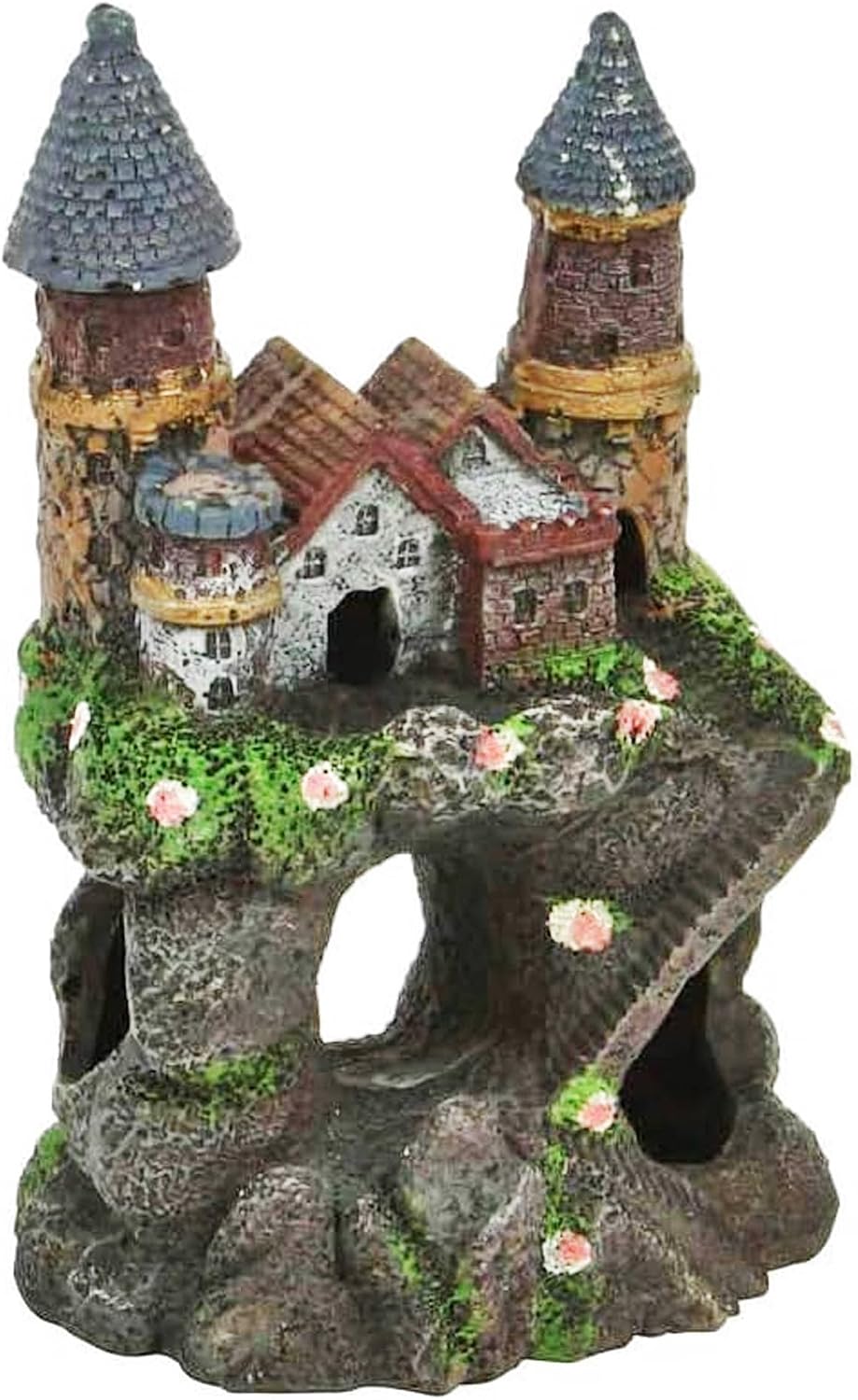 Penn-Plax Age-of-Magic Enchanted Castle Aquarium Decoration – Safe for Freshwater and Saltwater Fish Tanks – Medium