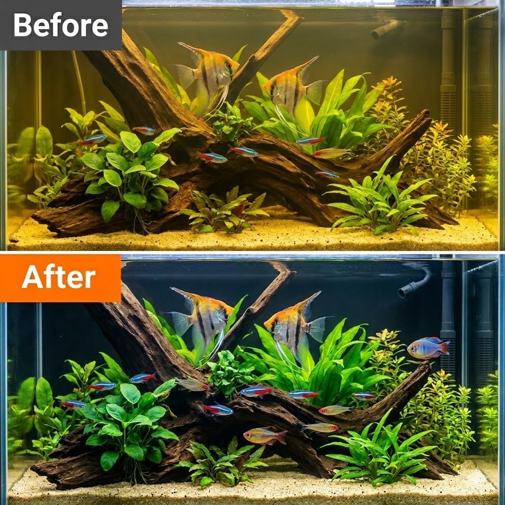 WDEFUN Aquarium Filter Resin, 2 Pre-Filled 300 ml Media Bags, 600 ml Total