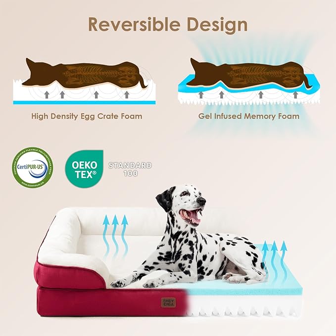 EHEYCIGA Orthopedic Dog Beds for Extra Large Dogs, Waterproof Memory Foam XL - Image 4