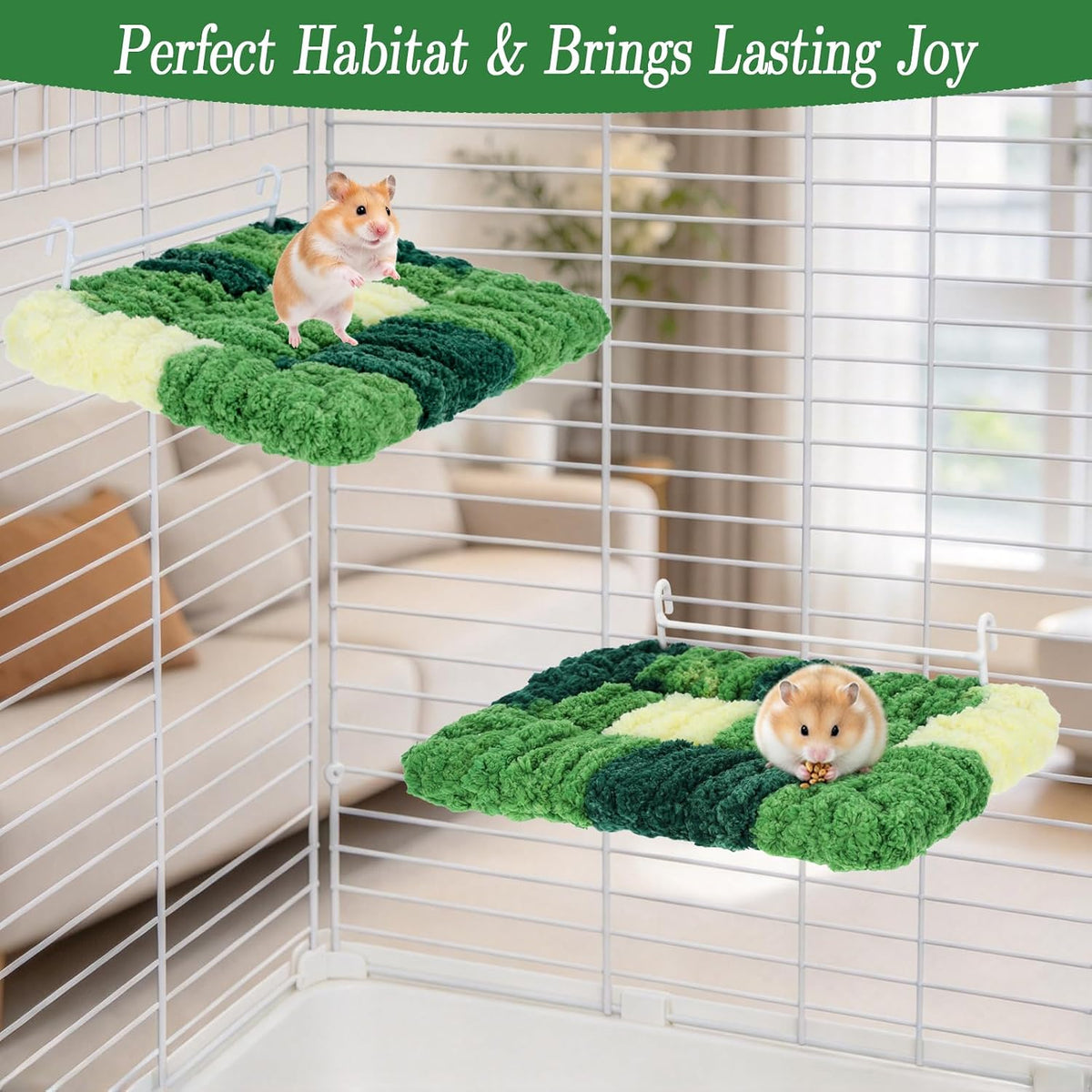 2Pcs Rat Cage Platform Rat Climbing Toy Warm Velvet Rat Cage Accessories