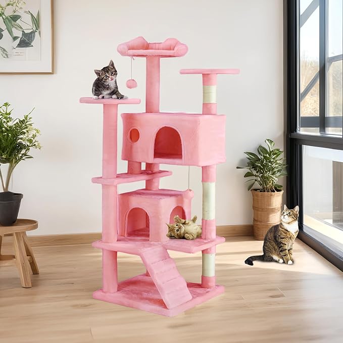 Sweetcrispy 54-Inch Cat Tree Tower – Multi-Level - Image 7