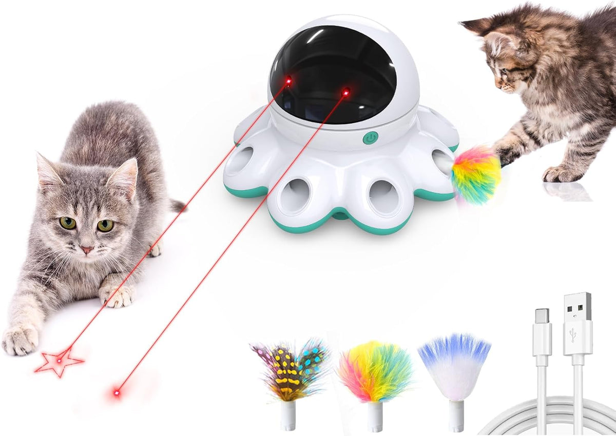 ORSDA 12Pcs Feathers Replacement and Soft Furry Accessories ONLY Fits T65/T68 Model, Interactive Toys for Indoor Cats-NOT fits for Other Brand Toys