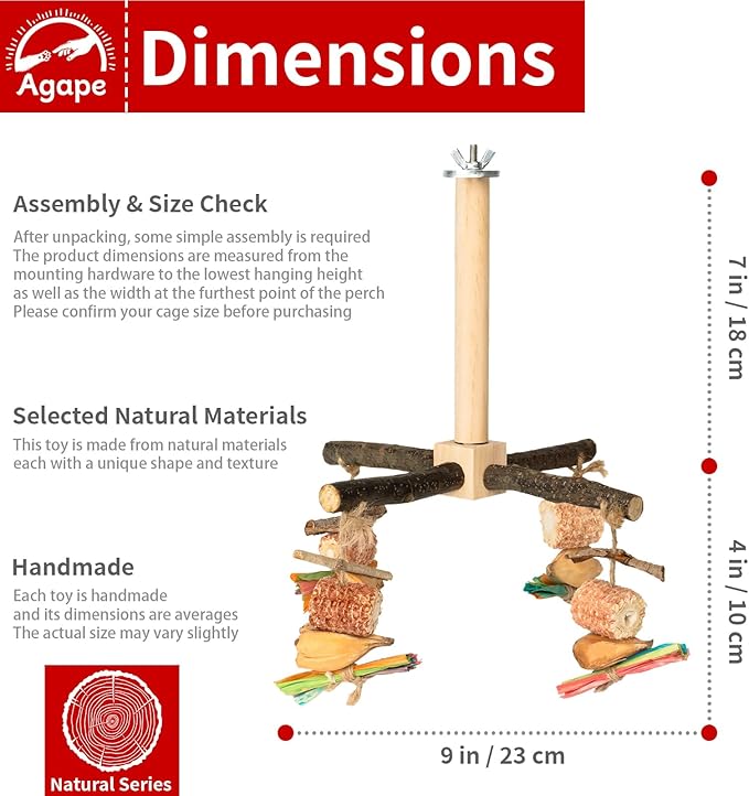 Agape Rotating Parrot Perch Toy - Image 6