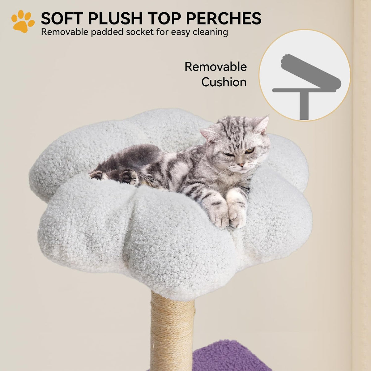 YITAHOME 48.4 Inch Flower Cat Tree