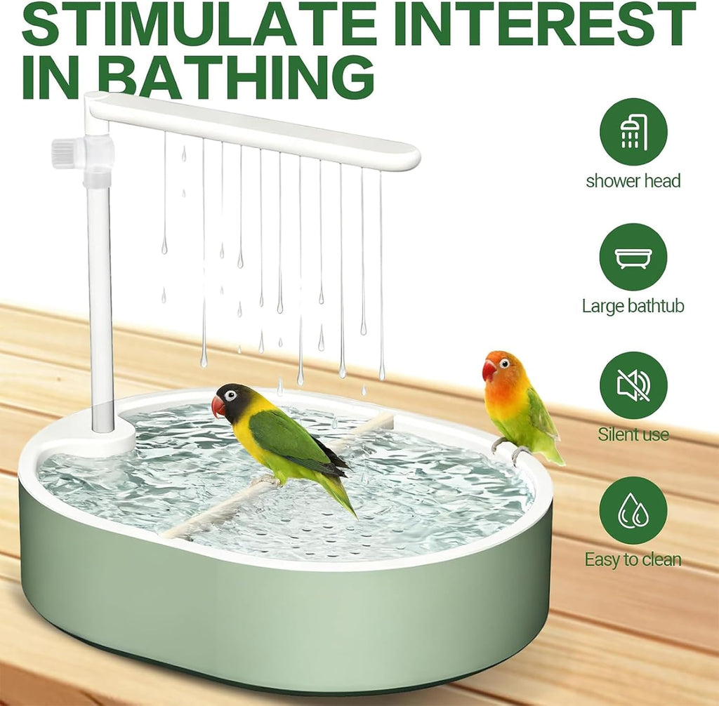Bird Bath, Parrot Bathtub, Automatic Parrot Shower Bath with Pump