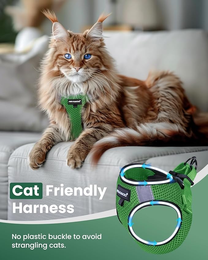 FAYOGOO Cat Harness and Leash Set | Upgrade Step-in Escape Proof Harness | - Image 3