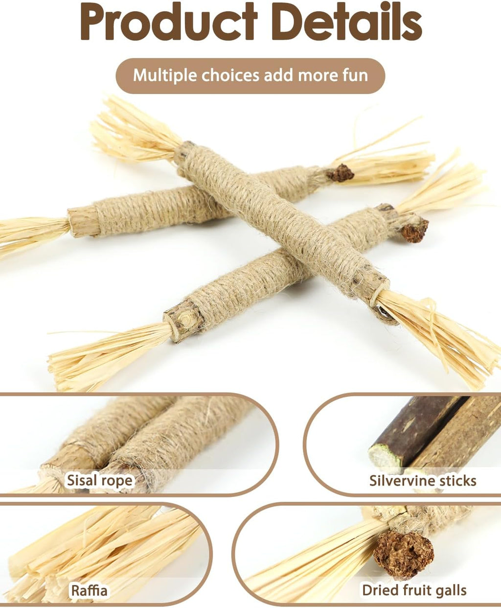 Tocirelo Silvervine Stick for Indoor Cats, Kitten Chew Toys