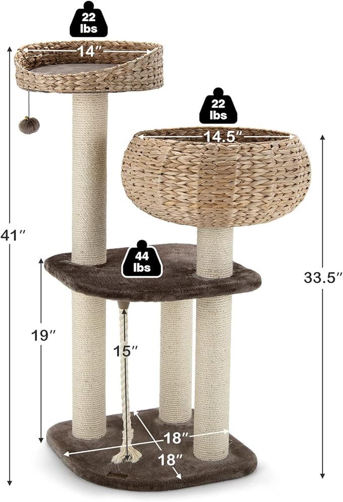 PETSITE 41 Inch Modern Cat Tree - Image 7