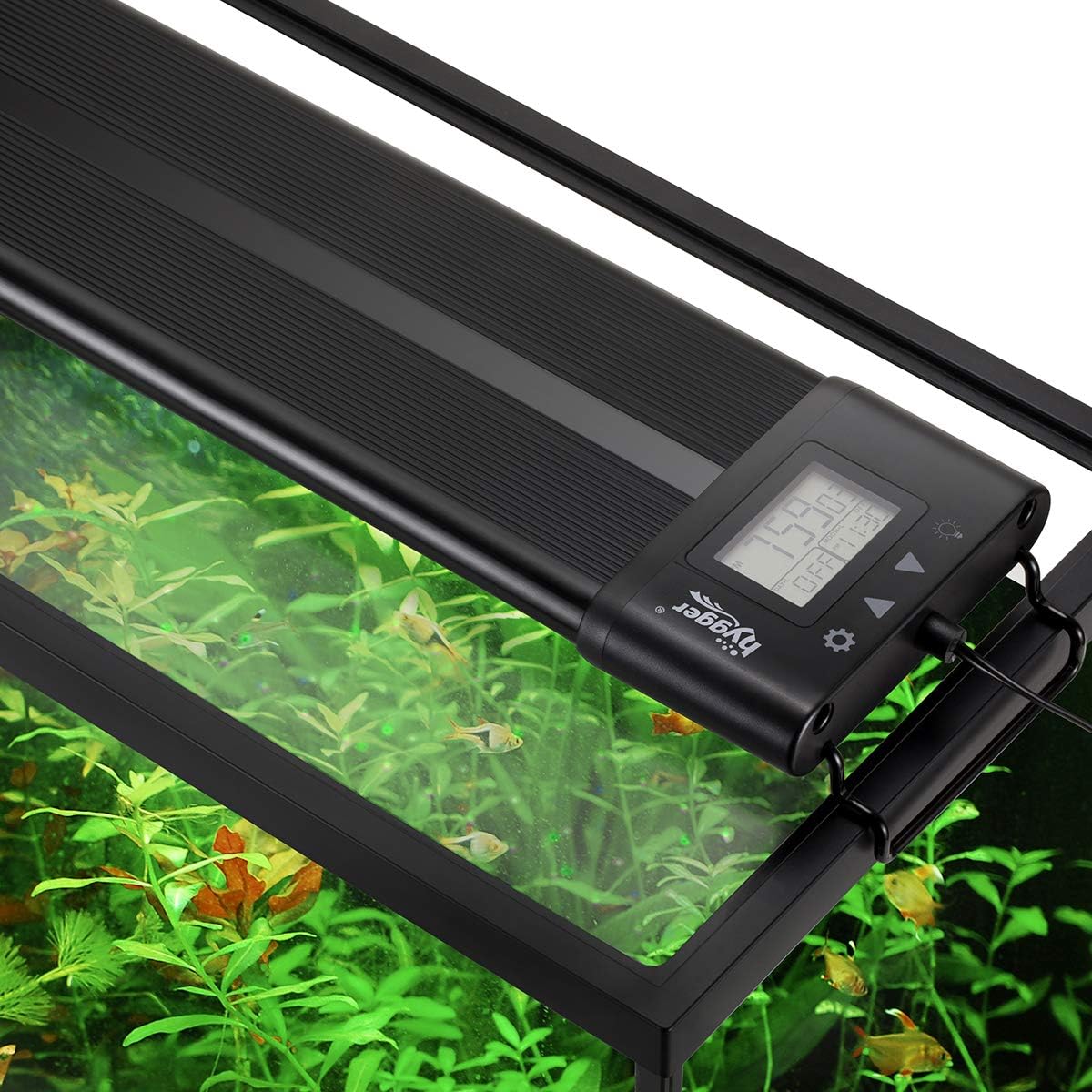 hygger Auto On Off LED Aquarium Light Dimmable 7 Colors Full Spectrum Fish Tank Light Fixture for Freshwater Planted Tank Build in Timer for 36-42 Inch Long Aquariums
