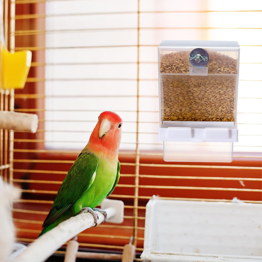 Glikceil 12 Pcs No Mess Bird Feeder Automatic Bird Parrot Feeder for Cage