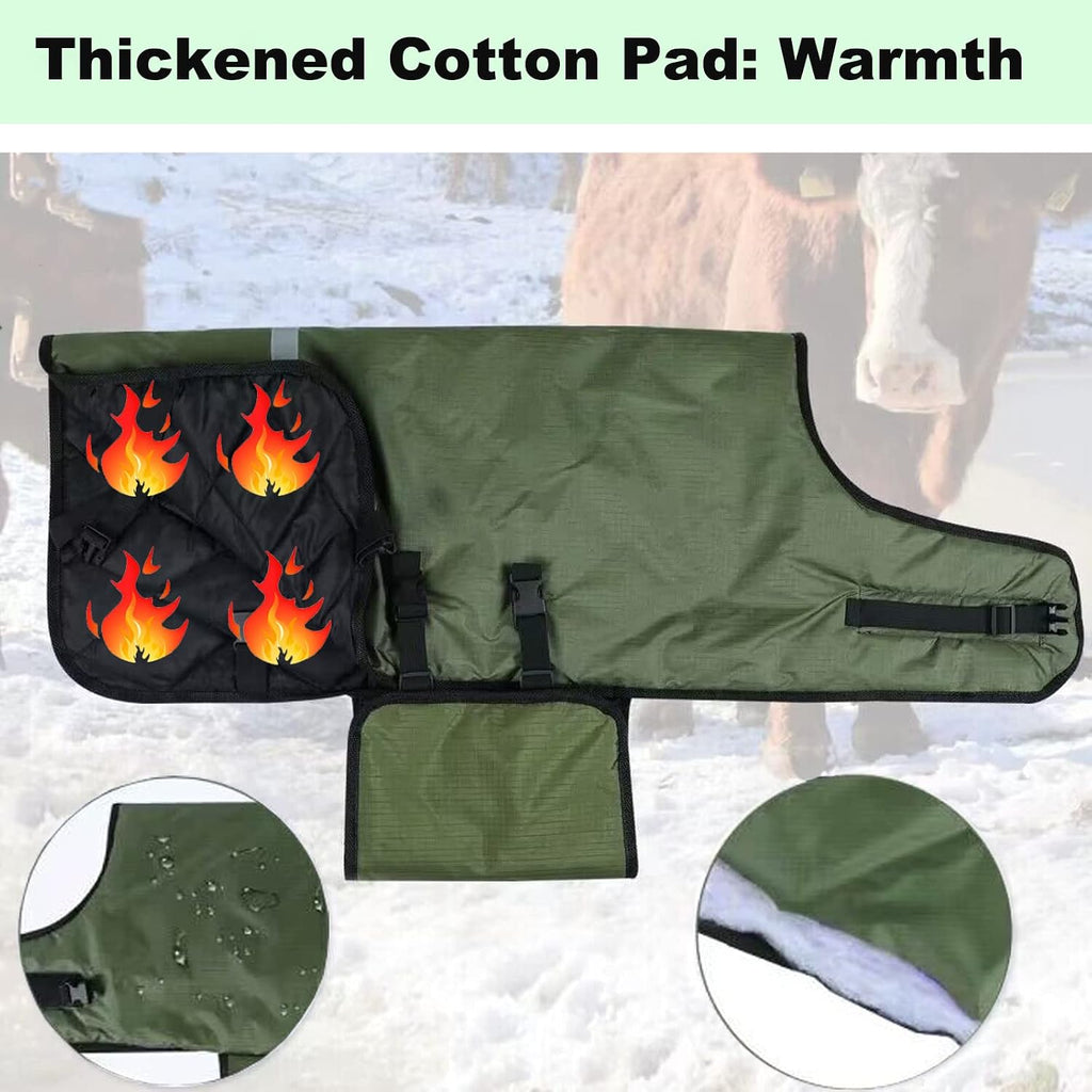 Calf Blanket Calves Warm Clothes Calf Saver Coat, Sheep Goat Blanket, for Keep Cows Goats Sheeps Warmming, Thickened Belly Protection,1PCS