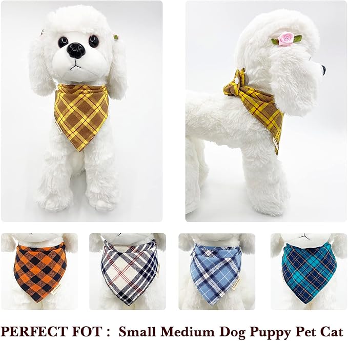 5PCS Dog Bandanas with Button - Image 2
