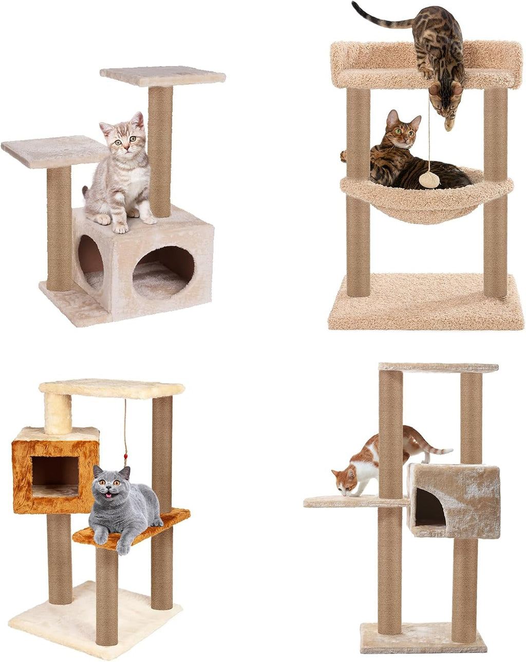 4 PCS Cat Scratching Post Replacement with M8 Screws, 15.7 x 3.1 Inches