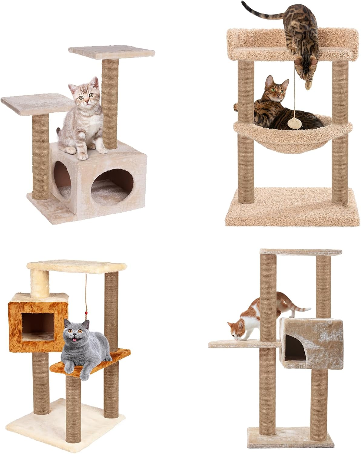 4 PCS Cat Scratching Post Replacement with M8 Screws, 15.7 x 3.1 Inches