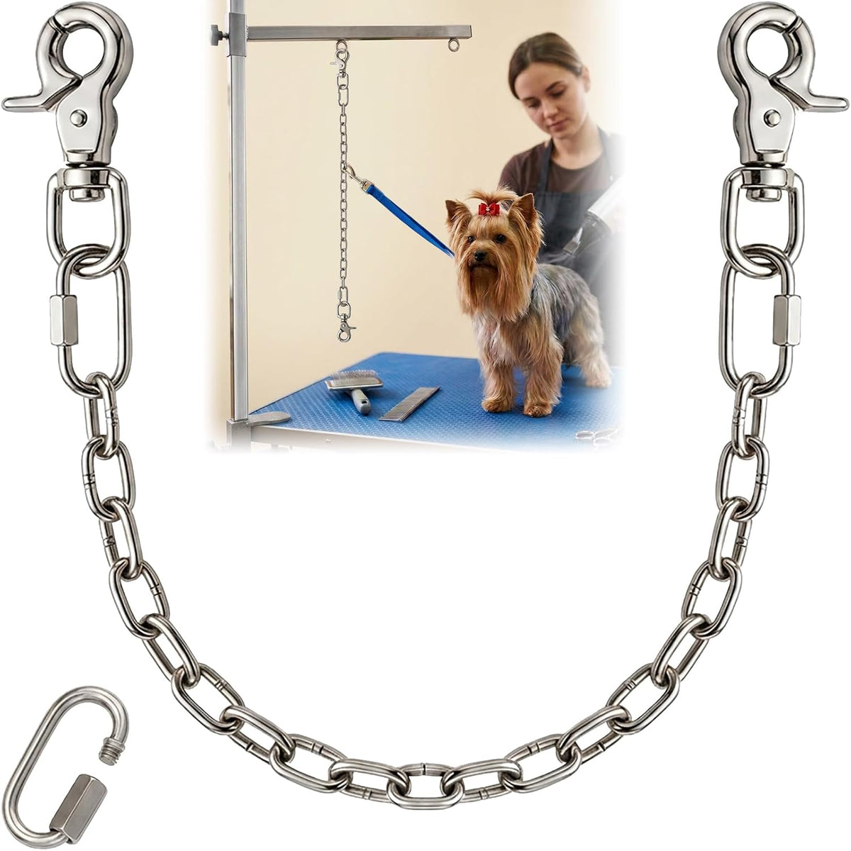 Dog Grooming Loop Extension Chain - Groomers Pet Dog Grooming Arm Accessories, Flexible Adjustable for Dog Grooming