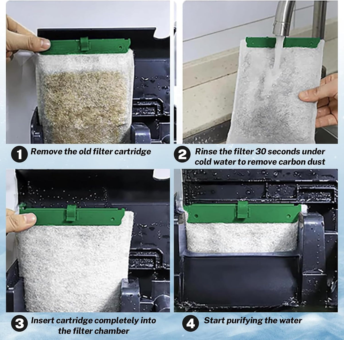 16PCS Medium Filter Cartridges Replacement for Tetra Whisper Bio-Bag Filter