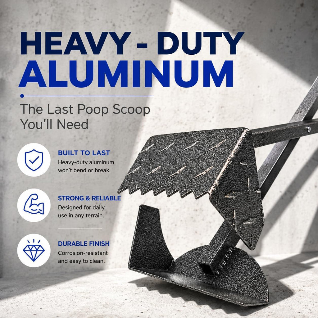 ActiveDogs Dog Pooper Scooper, Heavy Duty Powder Coated Dog Scoop