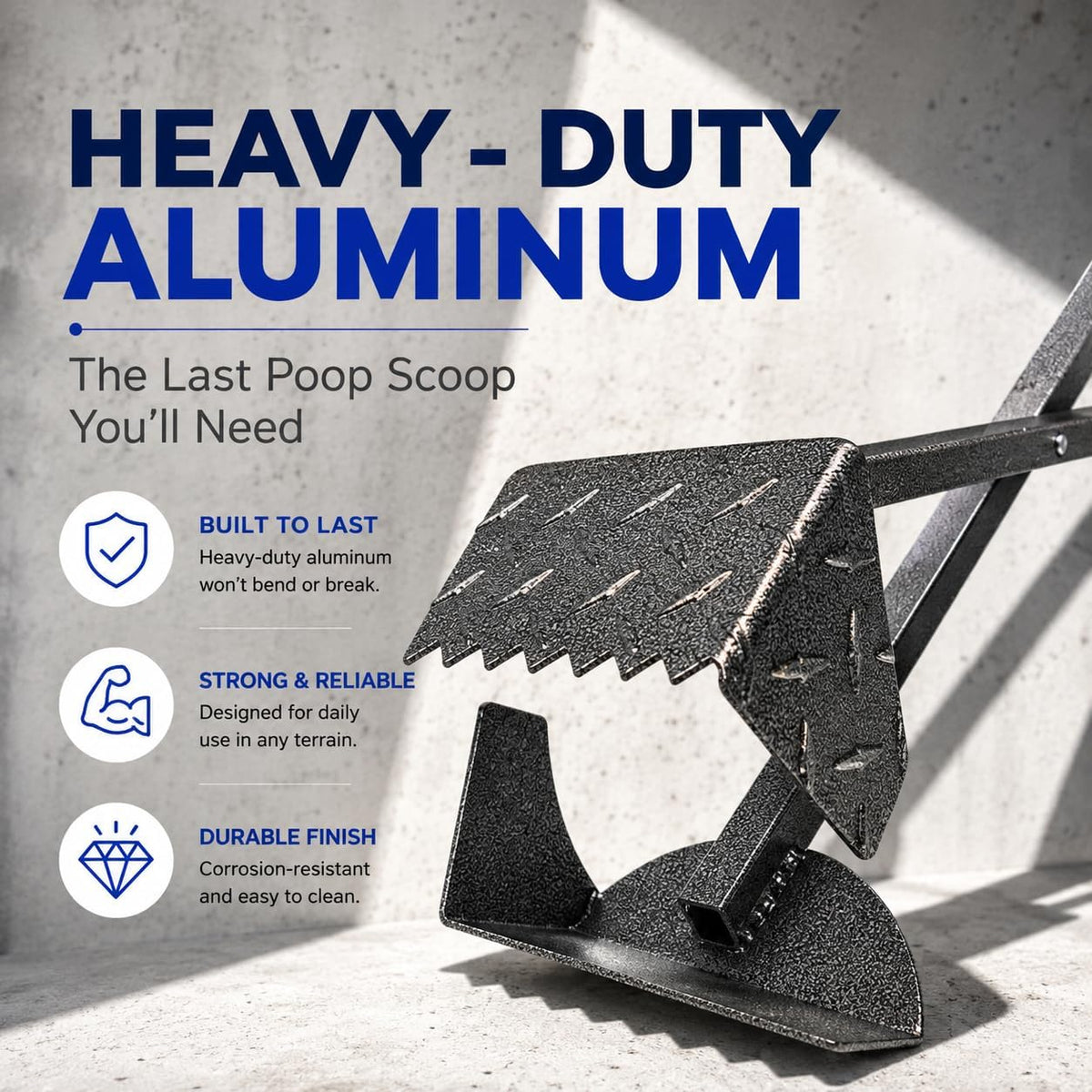 ActiveDogs Dog Pooper Scooper, Heavy Duty Powder Coated Dog Scoop