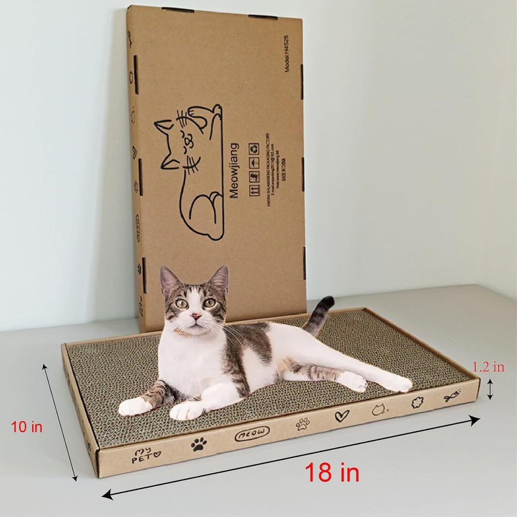 Cat Scratcher pad Lounge 3pcs 18" Corrugated Cardboard Cat Bed with Catnip
