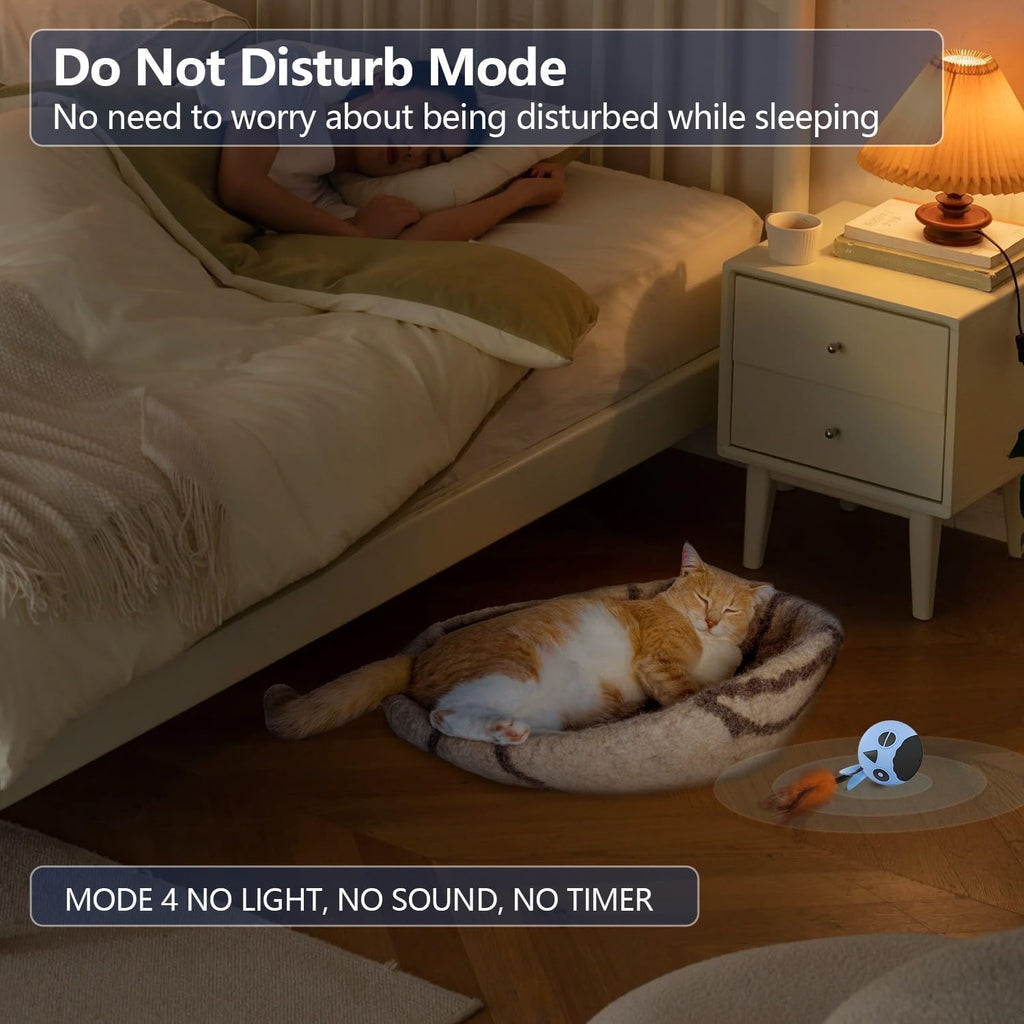 Cat Toys Ball, Smart Motion Sensor Moving Ball with 4 Sounds& 3 Speed Modes