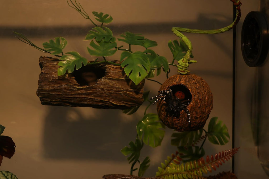 AQUA KT Reptile Jumping Spider Enclosure Hideout with Climbing Vine