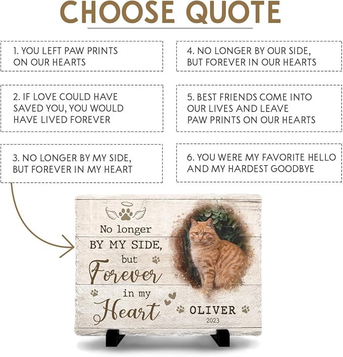 Personalized Rectangle-Shaped Memorial Rock - Image 3