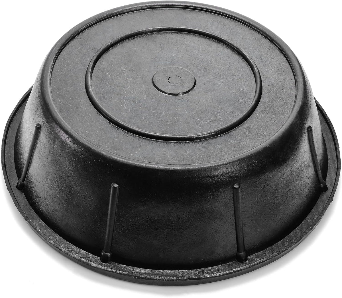 3 Pack Rubber Feed Pan, 8 Quart Large Horse Feed Bucket, Heavy Duty Rubber Water Bowl for Livestock, Stackable Chicken Dust Bath Tub for Pig Goat Dog Cat Farm Animal Feeding, 14.5'' x 4.5''
