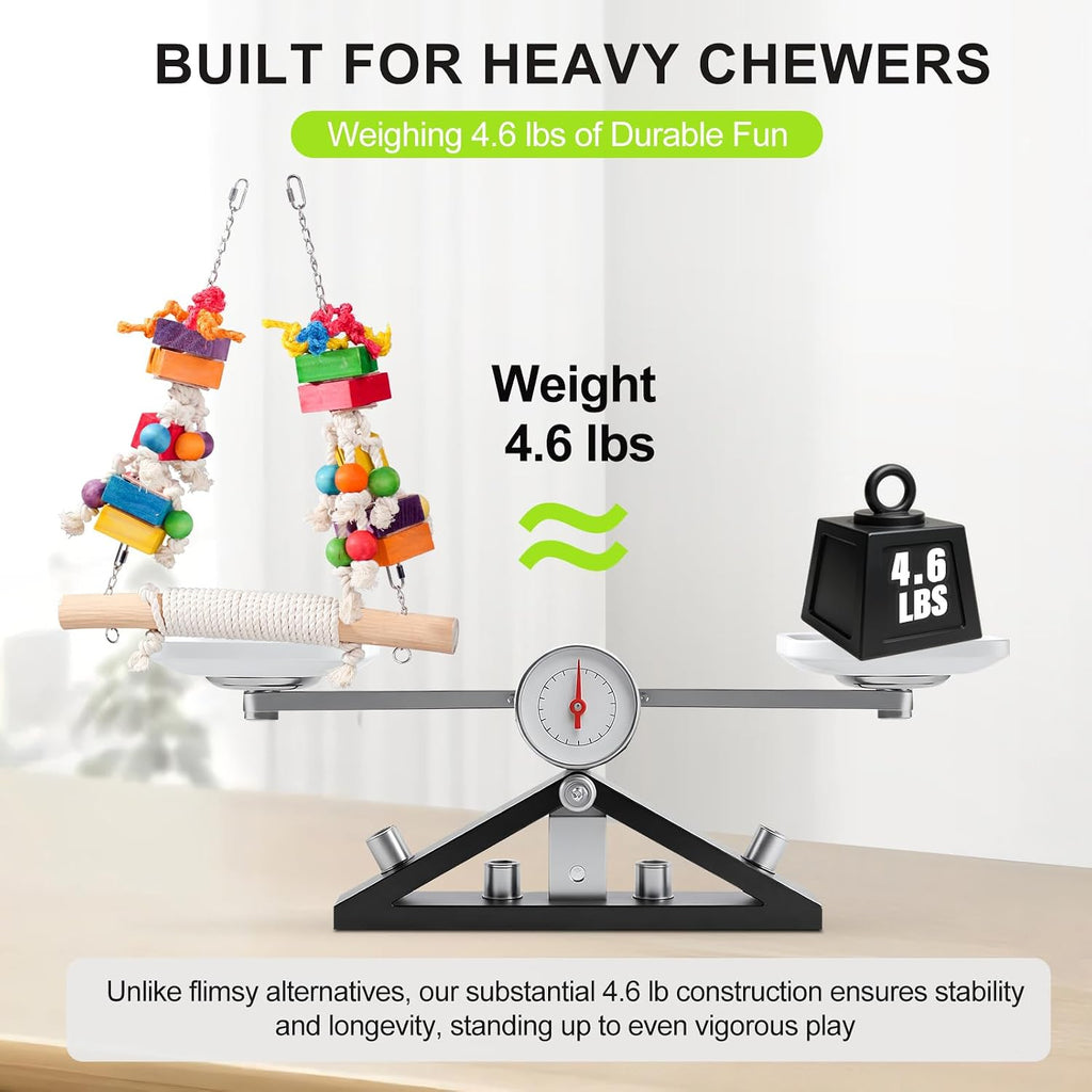 Ultra Large Bird Swing Perch Toys for Macaws.21.6" &4LB Refillable Chew Toy