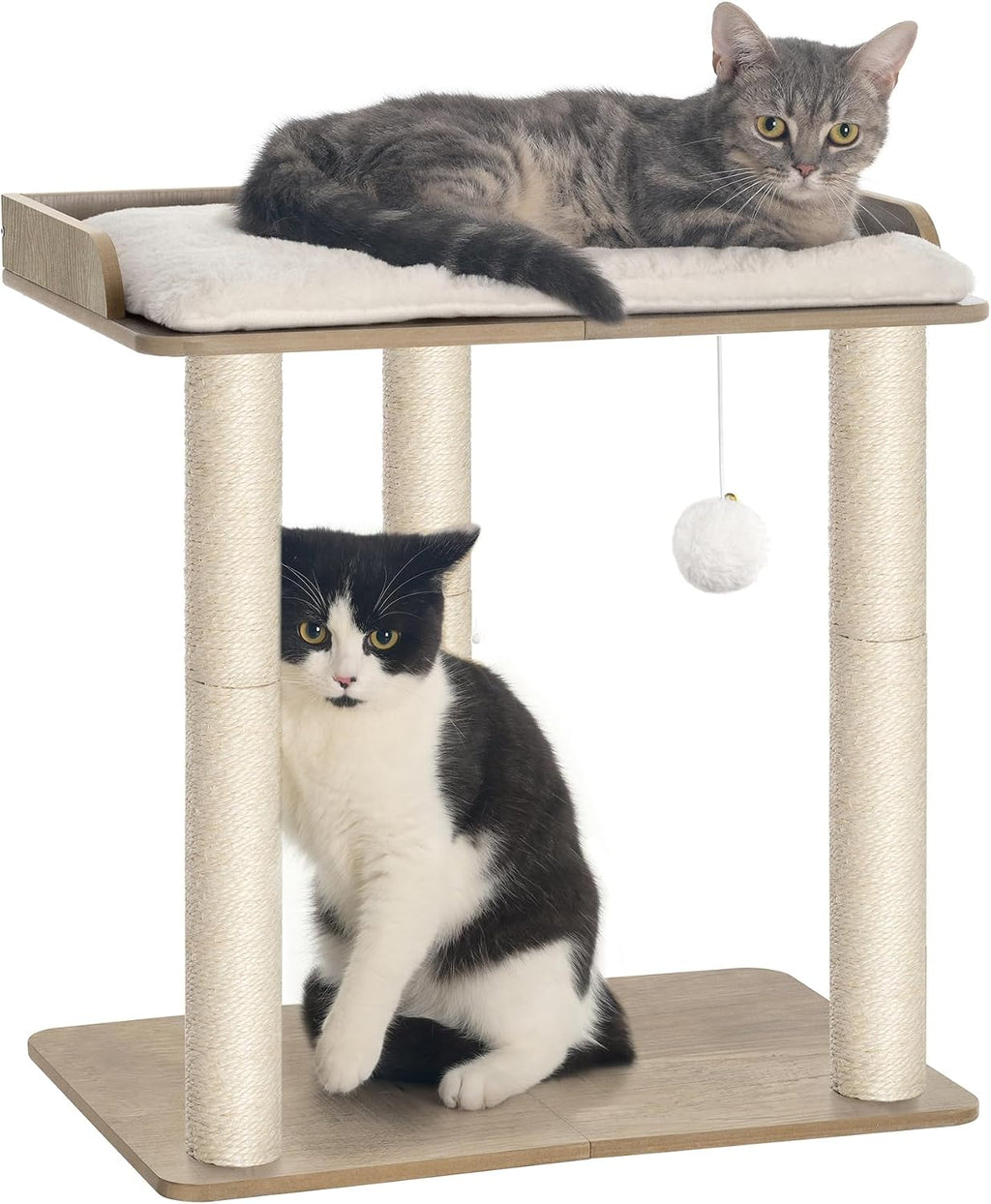 FourFurPets Modern Cat Tree for Large Cats, Full Sisal Cat Scratching Post