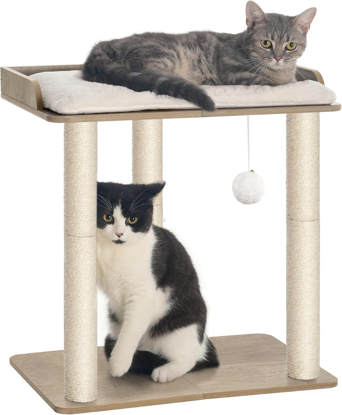 FourFurPets Modern Cat Tree for Large Cats, Full Sisal Cat Scratching Post